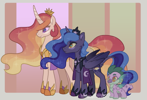 hibiscuit-rose: last ones for now.. maybe.. probably gonna make more lolanyway heres celestia, luna,