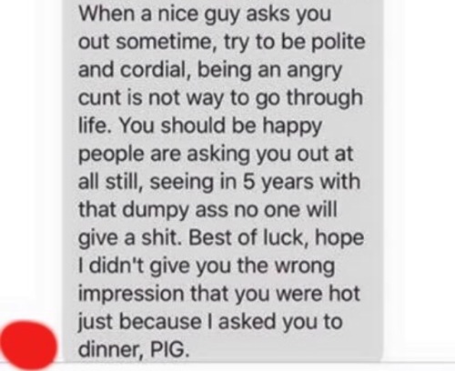 this-is-life-actually:  Comedian Mike Faverman throws a tantrum after being turned down by a woman Screenshots of comedian Mike Faverman allegedly harassing a woman who rejected him went viral this week. The anonymous woman replied to his text offer