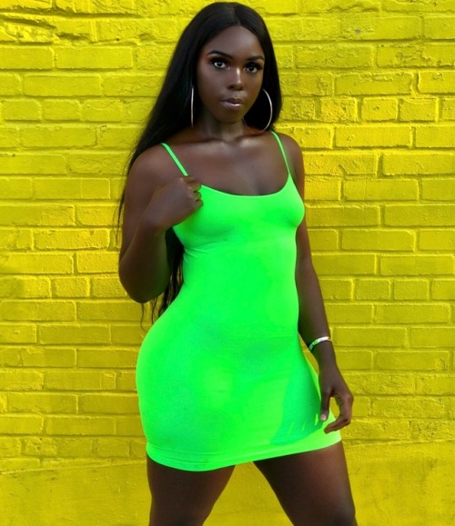 Bright colors on dark skin. Model : ig @iamjazzylove Dress: silhouettestylez.com