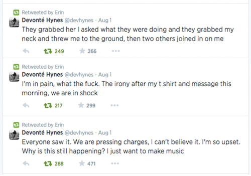 ricooola:  Hey everyone, I know I’m a little over a week late posting these. But when I checked twitter and saw what happened to one of my favorite musicians, bloodorangeforever, at the popular lollapalooza festival, I was absolutely outraged.  Shame