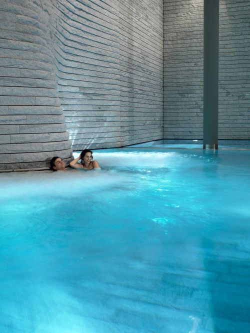 luxuryaccommodations: The Bergoase Spa at Tschuggen Grand Hotel Spread over four floors, the excepti