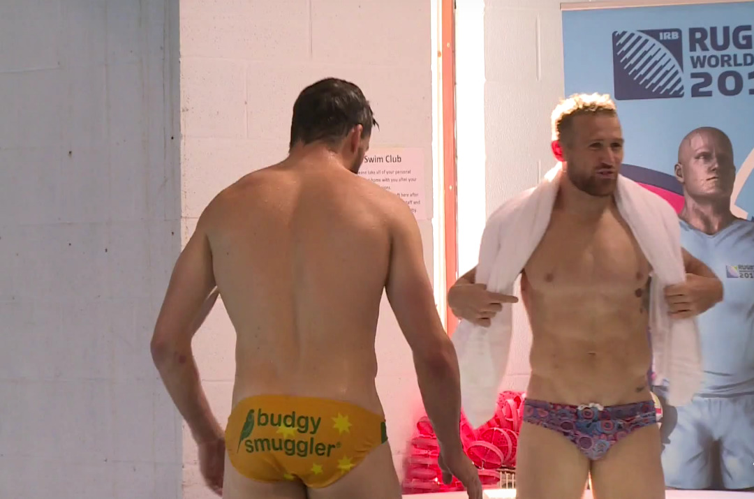 roscoe66:  Matt Giteau and Adam Ashley-Cooper of the Australian Wallabies at a recovery