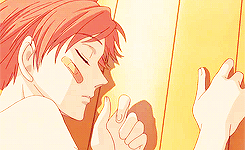musicroomnumberthree:  ouran gif meme: kaoru hitachiin + chiaroscuro↳requested by shestoleatimelord 