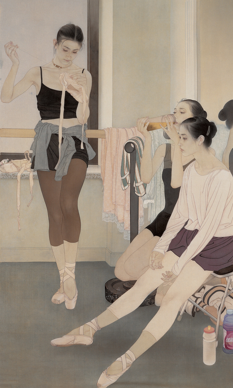 asian-artists:  He Jiaying (何家英),   舞之憩 (2006),   十九秋 (1984)