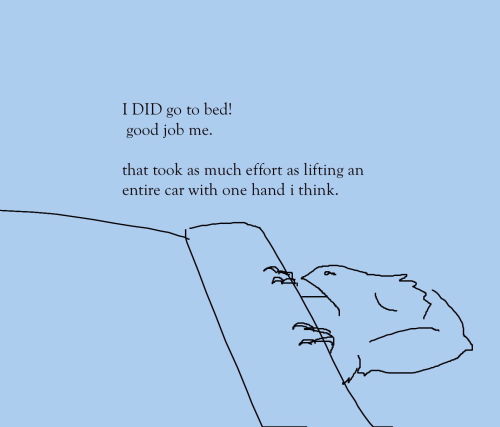 silly-jellyghoty:shittydinosaurdrawings:bedtime is a very difficult.I relate to this dino SO MUCH