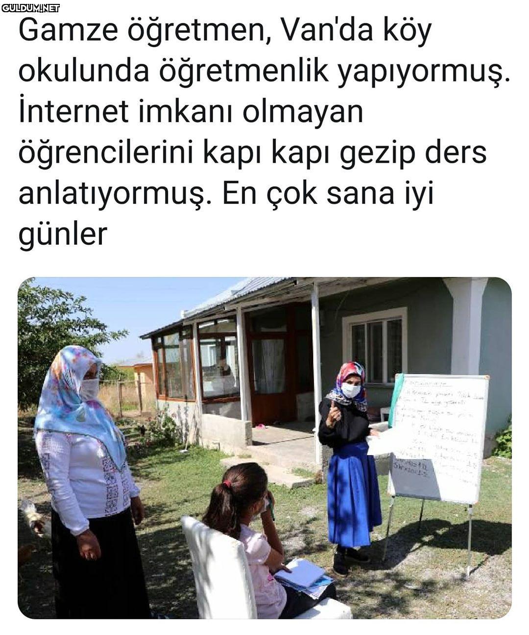 Gamze öğretmen, Van'da köy...