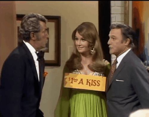 my-classic-hollywood: A dollar for a kiss Gene Kelly on the Dean Martin Show 1972