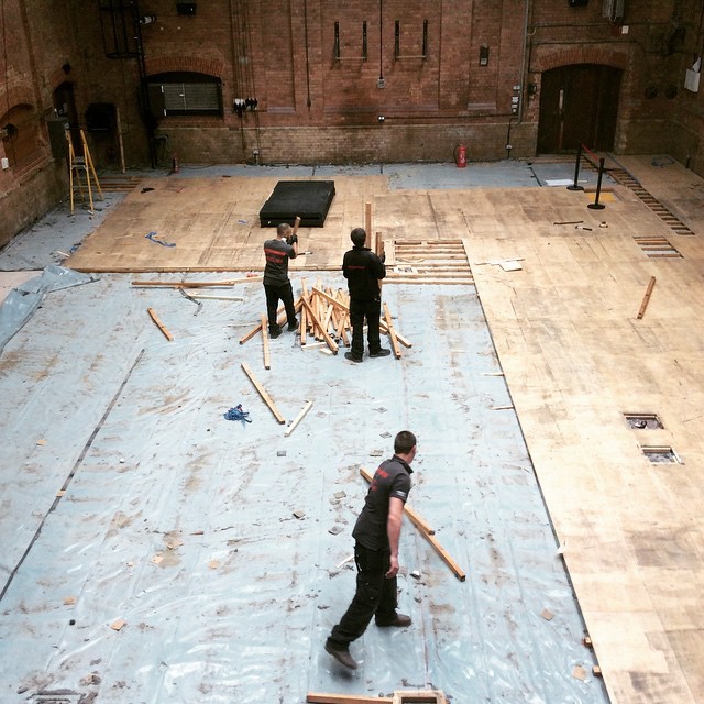 The Generating Chamber floor is disintegrating fast too - though as yet we’ve found no newspapers or penknives.
Find out more about our new floors: http://nationalcircus.org.uk/about/the-building/new-floors