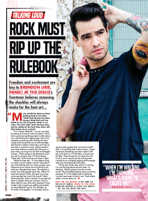 frnkfob: Brendon Urie on Kerrang! # 1733