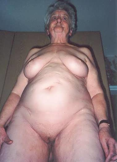 Fat old granny nude