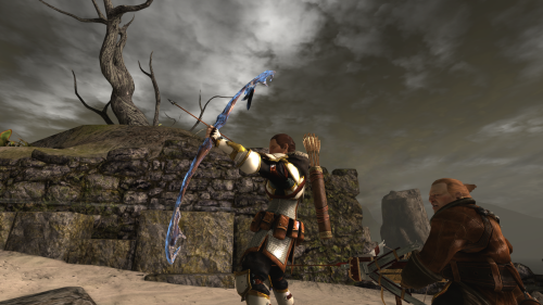 jelenedrake:Sebastian and Varric’s Advanced Combat Tactics:Normally one guy would kneel in front, bu