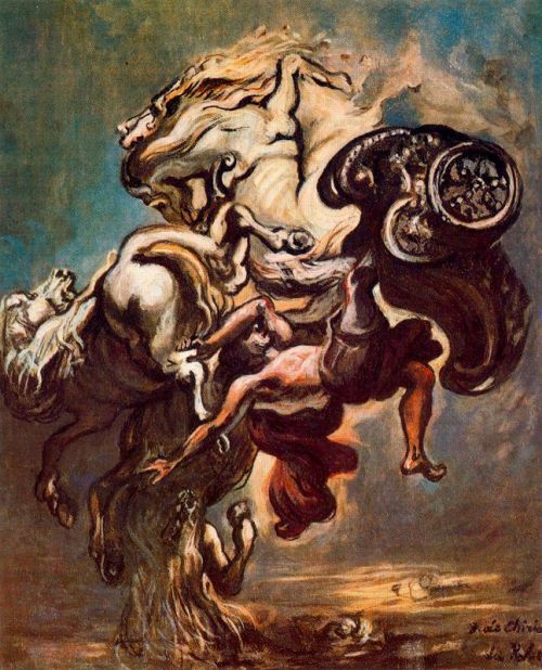 The Fall of Phaeton, 1913, Giorgio de ChiricoMedium: oil,canvas