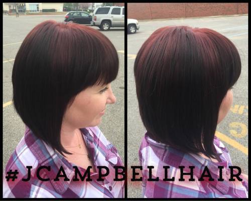 Dimensional red with a very deep black/burgundy. I’m loving this color. ❤️ #salonvault108 #vau