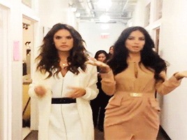 bombshell-fantasy:  annkuccgjnn: Walking down to set now! @adrianalima @alessandraambrosio