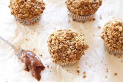 fullcravings:  Hazelnut Coffee Muffins Stuffed