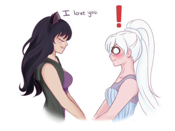 gauntletstopgreaves: “First time Blake told Weiss she loved her, Weiss literally