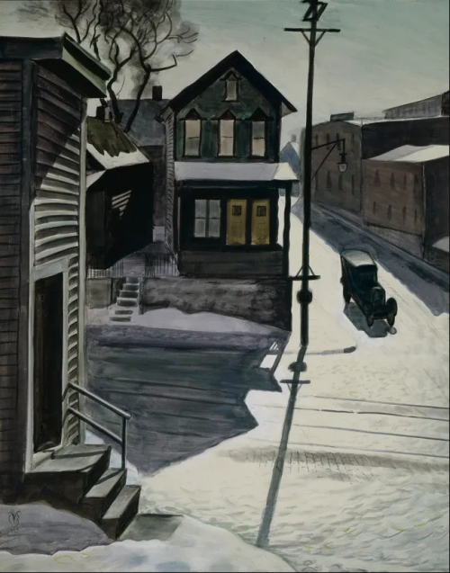 the-night-picture-collector:Charles Burchfield, Ice Glare, 1933