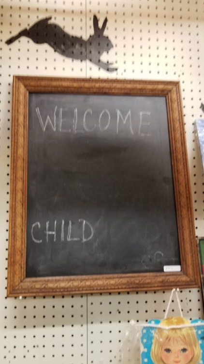 shiftythrifting:Another In Frames finalist, this ominous fancy chalkboard found by @masochistfox.