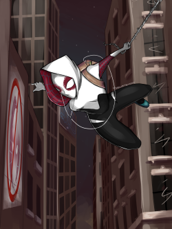 maegenthemoose:SPIDER GWEN, SPIDER GWEN, DOES WHATEVER A SPIDER GWEN DOEShi, i drew a character from marvel, yes yes she is the epic most wonderful but yet still second best super hero teenage girl ever madefirst is batgirl