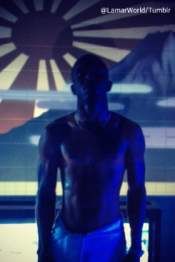 lamarworld:Singer Frank Ocean shirtless &amp; in underwear.