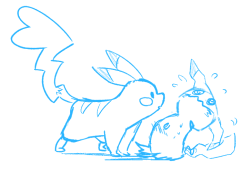 homo-nerd-bara:  squigglydigg:  squigglydigg:   …it… …..it was supposed to be a bunch of random disconnected doodles…  Thank you guys for so many notes in such a short period of time.  As for our dear star-crossed Pokemon… They’re doing just