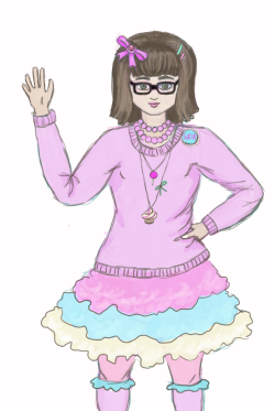 I was asked to draw myself in Fairy Kei style