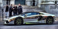 clone3434:  Lambo in Chrome… Cops can’t resist!!