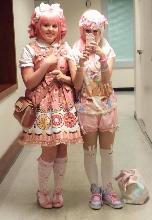 horrormacaroon:  I went to japan town with emi today (emi is the one on the right), we had so much fun, and cute fashion always makes things better :) 