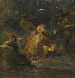 signorformica: Leonaert Bramer - Dives, tormented by demons in hell, 16th century (detail)    *Over 5,000 images of Luciferian and hellish iconography through the ages: Bibliothèque Infernale on FB  