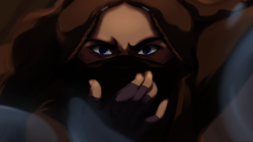 Katara screencap redraw from The Southern Raiders! wear your mask. (twitter link)