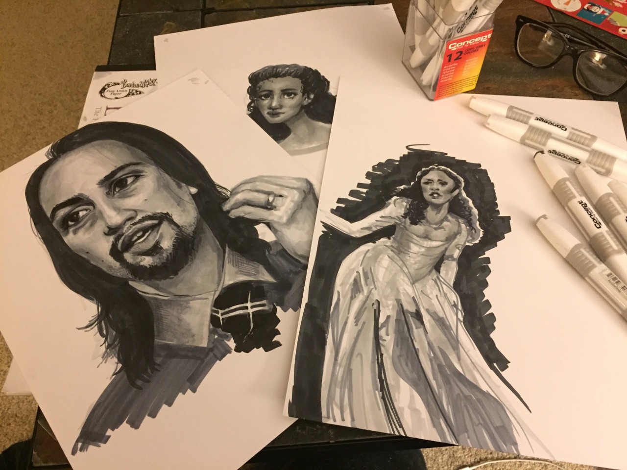 soulvalkyrie:  Have some late night doodles because I am unapologetic hamiltrash.