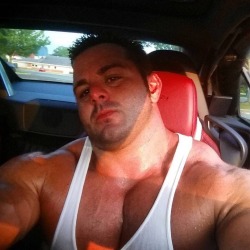 musclehunkymen:  Beefy muscle babe Frank