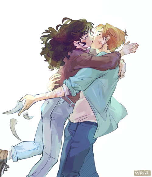 viria:once in a while you just gotta draw that particular romione kiss:”)