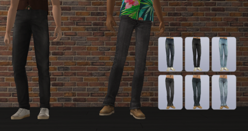 ello-sims:PantsSocksShoes replaced with @deedee-sims Memento’s 4t2 Rope Basic Denim Jeans for Elders