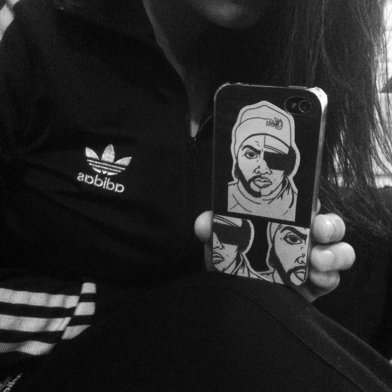 old-school-shit:  Made my artwork my phone case.Half Cube - Half Eazy