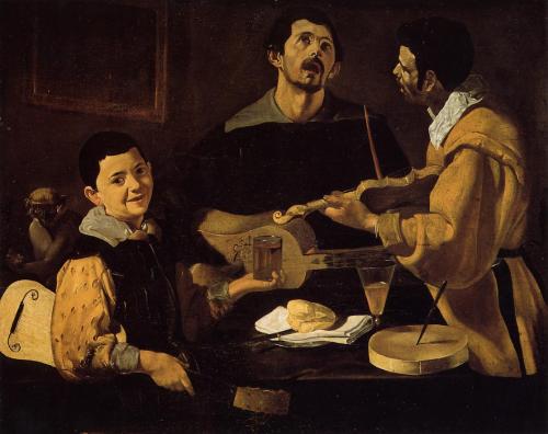 artist-diego-velazquez:  Three Musicians, 1618, Diego Velázquez Medium: oil,canvas