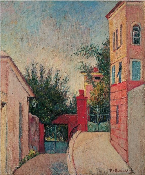 La Croeza  , Liguria  -    Piero Marussig, 1932.Italian,1879-1937Oil on canvas, 25.67  x  21.57 in. 