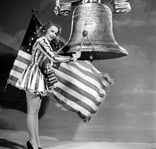 life:  Bikinis, bunny ears and cowboy boots: LIFE with Hollywood pinups.  (Ed Clark—Time & Life Pictures/Getty Images)