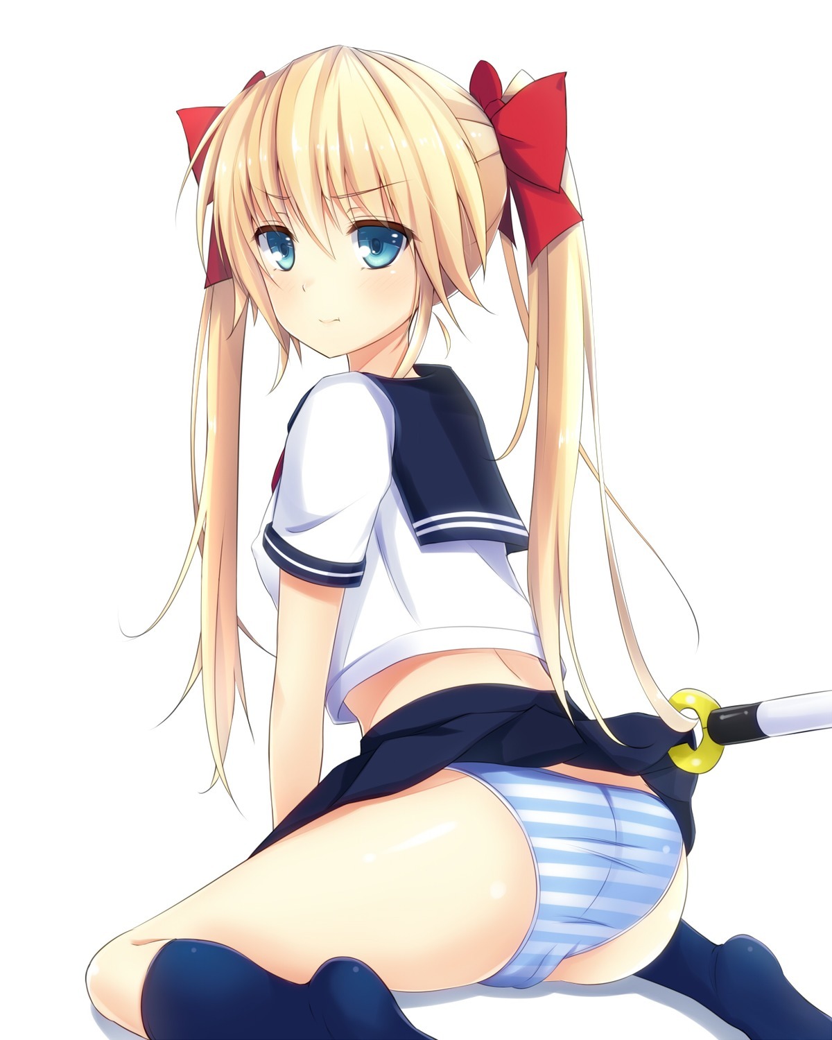 akira-europe:  ass cameltoe loli mijinko (rioriorio) pantsu seifuku shimapan skirt