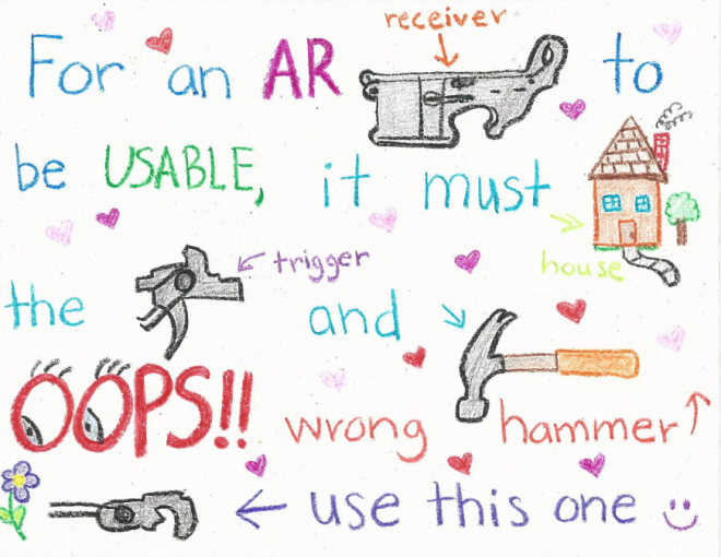 coffeeandspentbrass:  freexcitizen:  Ares Armor Crayon Drawing Sent To BATFE Director
