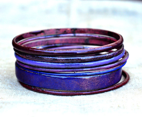 sosuperawesome:  Bracelet and bangle sets by bullfinchbarbury on Etsy