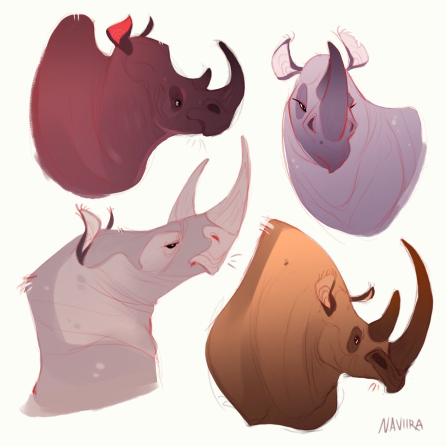 Rhinos by Naviira