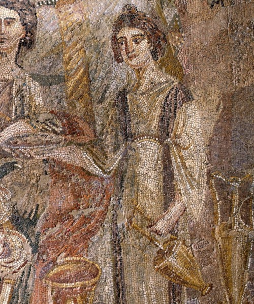 theancientwayoflife:~ Mosaic of a Funerary Symposium.Place of origin: AntiochDate: late A.D. 4th cen