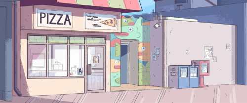 A selection of Backgrounds from the Steven Universe episode: Rising Tides/Crashing SkiesArt Direction: Jasmin LaiDesign: Steven Sugar and Emily WalusPaint: Amanda Winterstein and Ricky Cometa