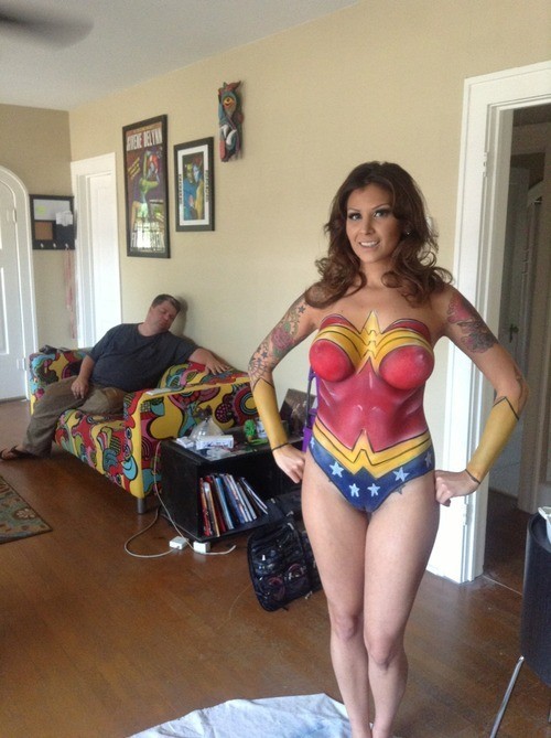Wonder Woman Cosplay Porn Tumblr - sci-fi-hotties: Wonder Woman body paint cosplay Fun paint! Tumblr Porn