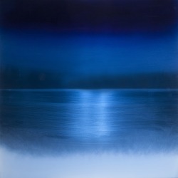 avtavr: Miya Ando, New Indigo Painting: Dye, Lacquer, Pigment, Patina, Phosphorescence &amp; Resin on Aluminum plate, 2013.