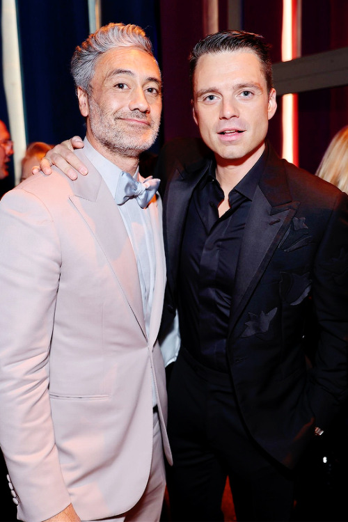 fysebastianstan: Taika Waititi and Sebastian Stan attend the 2022 Vanity Fair Oscar Party hosted by 