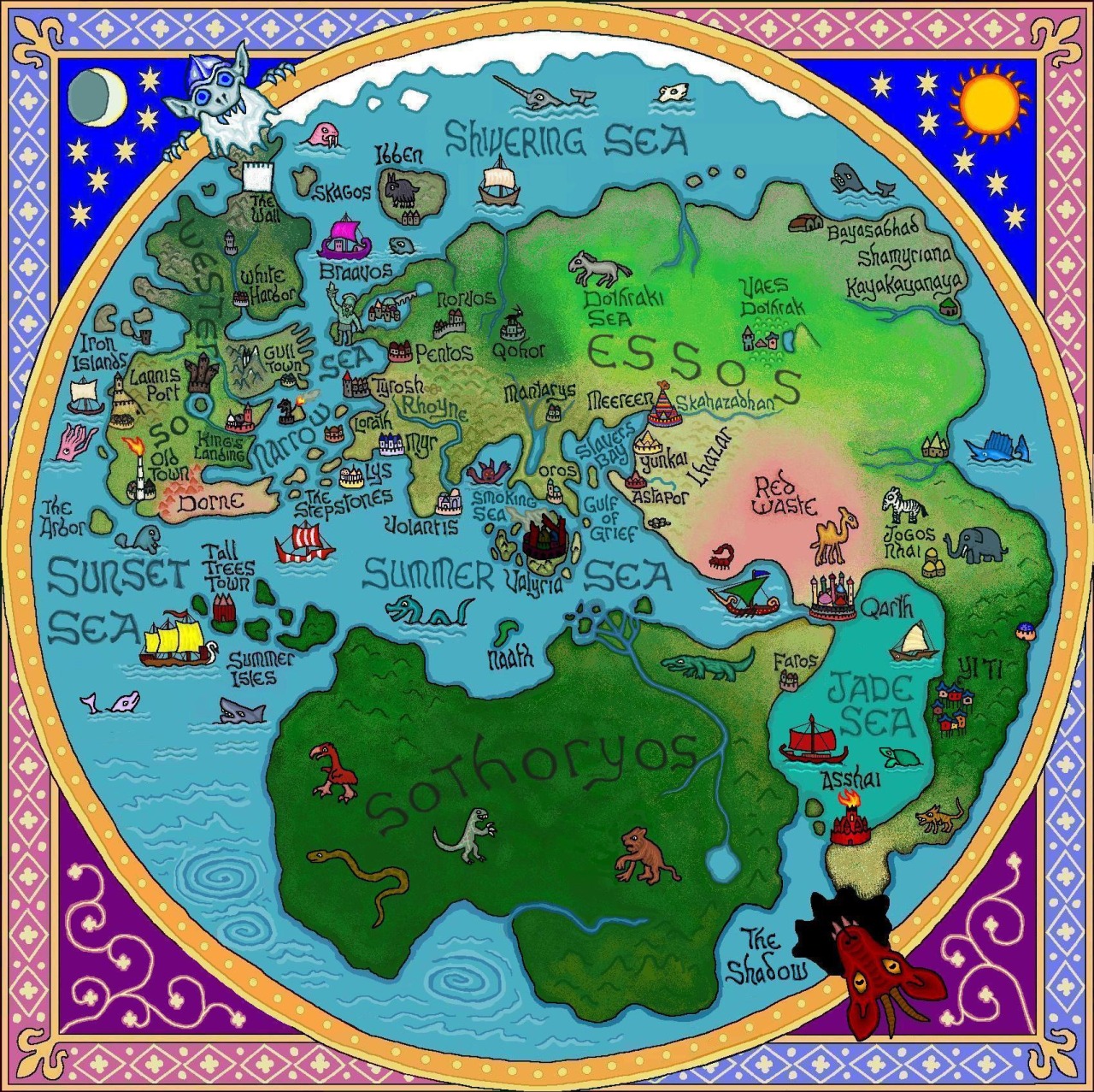 Asoiaf Known World Map Hello Dear! — Coiaf: A Song Of Ice And Fire Illustrated Maps...