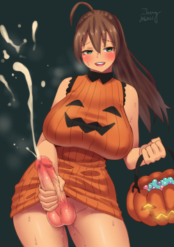 futanariuniverse:  An Anon Asked:   Scary or Halloween futa? :)  