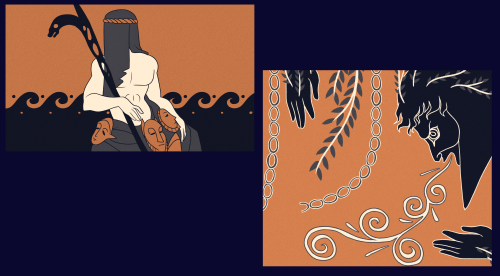 A small portion of the art I did for the ODYSSEY ANTHOLOGY VOLUME 1including some close up details o